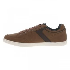 Jack & Jones Baskets Basses Jack And Jones Aspect Cuir Marron à Semelle Plate Beige -Passons à la mode masculine ! 112722 18908ch baskets basses jack and jones aspect cuir marron a semelle plate beige 03 600x600