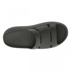 Claquettes Mustang à Semelle Plateforme Grainée Avec Nom De La Marque Débossé Olive -Passons à la mode masculine ! 112981 19279ch claquettes mustang a semelle plateforme grainee avec nom de la marque debosse olive 05 600x600