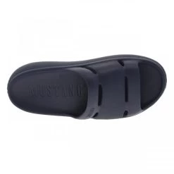 Claquettes Mustang à Semelle Plateforme Grainée Avec Nom De La Marque Débossé Bleues -Passons à la mode masculine ! 112982 19280ch claquettes mustang a semelle plateforme grainee avec nom de la marque debosse bleues 05 600x600