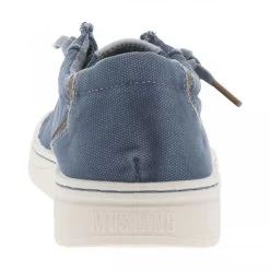 Baskets Basses à Lacets Plats Mustang Bleues -Passons à la mode masculine ! 112986 19284ch baskets basses a lacets plats mustang bleues 04 600x600