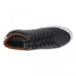 Baskets Basses Pepe Jeans En Cuir Bleu Marine Et à Lacets -Passons à la mode masculine ! 113027 19328ch baskets basses pepe jeans en cuir bleu marine et a lacets 05 600x600