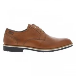 Derbies Pikolinos En Cuir à Talon Plat Et à Lacets Ronds Marron