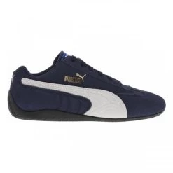 Baskets Basses Puma Speedcat Style Course Automobile En Croûte De Cuir Bleu Marine