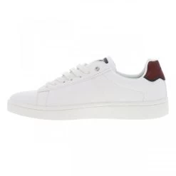 Baskets Basses Redskins En Simili Cuir Blanc à Semelle Plate Et Détail Bordeaux -Passons à la mode masculine ! 113119 19435ch baskets basses redskins en simili cuir blanc a semelle plate et detail bordeaux 03 600x600