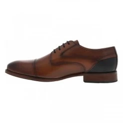 Derbies à Lacets Ronds Tressés Redskins En Cuir Cognac Aspect Fumé -Passons à la mode masculine ! 113121 19437ch derbies a lacets ronds tresses redskins en cuir cognac aspect fume 03 600x600