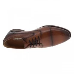 Derbies à Lacets Ronds Tressés Redskins En Cuir Cognac Aspect Fumé -Passons à la mode masculine ! 113121 19437ch derbies a lacets ronds tresses redskins en cuir cognac aspect fume 05 600x600