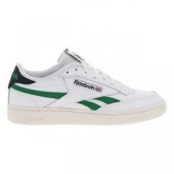 Baskets Reebok Club C En Cuir Blanc à Lacets Plats Et à Semelle Plate Grainée