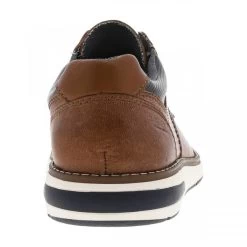 Sneakers RIEKER® En Cuir Marron à Semelle Plate Et à Lacets Ronds Bleus -Passons à la mode masculine ! 113165 19514ch sneakers rieker en cuir marron a semelle plate et a lacets ronds bleus 04 600x600