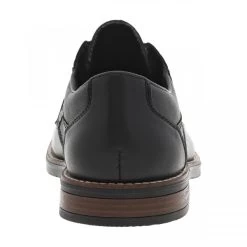 Derbies RIEKER® En Cuir Noir à Talon Aspect Boisé Décroché Bas -Passons à la mode masculine ! 113168 19517ch derbies rieker en cuir noir a talon aspect boise decroche bas 04 600x600