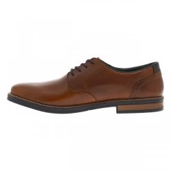 Derbies RIEKER® En Cuir Noisette à Talon Décroché Bas -Passons à la mode masculine ! 113169 19518ch derbies rieker en cuir noisette a talon decroche bas 03 600x600