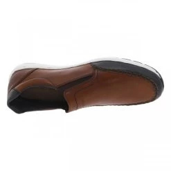 Mocassins à Soufflets élastiqués RIEKER® En Cuir Marron -Passons à la mode masculine ! 113170 19519ch mocassins a soufflets elastiques rieker en cuir marron 05 600x600