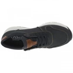 Baskets Basses Avec Des Lacets Plats RIEKER® En Cuir Bleu Marine -Passons à la mode masculine ! 113177 19526ch baskets basses avec des lacets plats rieker en cuir bleu marine 05 600x600