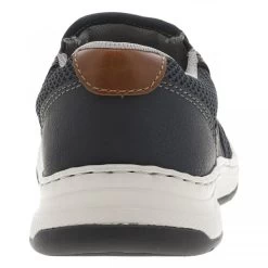 Mocassins à Soufflets élastiqués RIEKER® En Cuir Bleu Marine -Passons à la mode masculine ! 113181 19530ch mocassins a soufflets elastiques rieker en cuir bleu marine 04 600x600