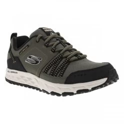 Baskets Running Skechers Olive à Semelle Plate Et à Lacets Rond Olive -Passons à la mode masculine ! 113322 19688ch baskets running skechers olive a semelle plate et a lacets rond olive 02 600x600