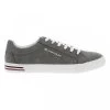 Baskets Basses Tom Tailor En Simili Nubuck Gris à Semelle Vulcanisée