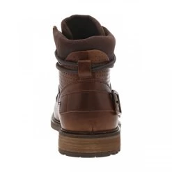 Boots De Ville Bullboxer En Cuir Cognac à Bout Rapporté, Semelle Plate à Talon Décroché Bas Et à Lacets Ronds -Passons à la mode masculine ! 113644 19961ch boots de ville bullboxer en cuir cognac a bout rapporte semelle plate a talon decroche bas et a lacets ronds 04 600x600