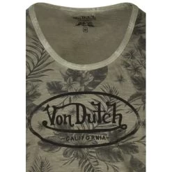 Débardeur Von Dutch En Coton Et Col Rond Kaki Imprimé Tropical -Passons à la mode masculine ! 113667 147411vt debardeur von dutch en coton et col rond kaki imprime tropical 03 600x600