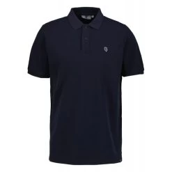 Polo Avec Manches Courtes Et Col Boutonné Garcia Coton Marine