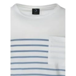 Armor-Lux T-shirt Col Rond Armor Lux En Coton Manches Courtes Blanc Rayé -Passons à la mode masculine ! 113722 147191vt t shirt col rond armor lux en coton manches courtes blanc raye 03 600x600