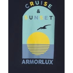 Armor-Lux T-shirt Col Rond Armor Lux En Coton Avec Manches Courtes Bleu Marine -Passons à la mode masculine ! 113728 147185vt t shirt col rond armor lux en coton avec manches courtes bleu marine 03 600x600