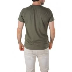 T-shirt Col Rond Deeluxe En Coton Avec Manches Courtes Vert Kaki Imprimé -Passons à la mode masculine ! 113741 147136vt t shirt col rond deeluxe en coton avec manches courtes vert kaki imprime 04 600x600