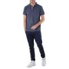 Polo Deeluxe En Coton Avec Manches Courtes Et Col Boutonné Bleu Marine Imprimé Abstrait -Passons à la mode masculine ! 113747 147130vt polo deeluxe en coton avec manches courtes et col boutonne bleu marine imprime abstrait 02 600x600