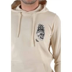 Sweat à Capuche Deeluxe En Coton Avec Manches Longues Beige -Passons à la mode masculine ! 113755 147122vt sweat a capuche deeluxe en coton avec manches longues beige 06 600x600