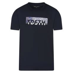 T-shirt Col Rond Teddy Smith En Coton Avec Manches Courtes Bleu