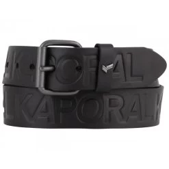 Ceinture Kaporal Cuir De Vache Noire