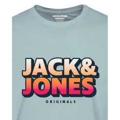 T-shirt Avec Manches Courtes Et Col Rond Jack & Jones Coton Ciel -Passons à la mode masculine ! 113931 146833vt t shirt avec manches courtes et col rond jack et jones coton ciel 03 600x600