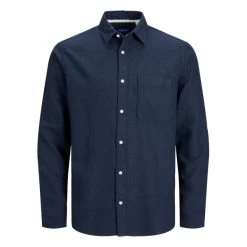 Chemise Avec Manches Longues Et Col Français Jack & Jones Marine