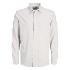 Chemise Avec Manches Longues Et Col Français Jack & Jones Blanche