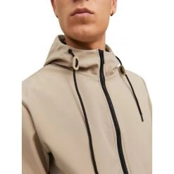 Blouson Avec Manches Longues Et Col à Capuche Jack & Jones Beige -Passons à la mode masculine ! 113971 146773vt blouson avec manches longues et col a capuche jack et jones beige 07 600x600