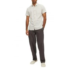Chemise Avec Manches Courtes Et Col Français Jack & Jones Coton Beige à Pois -Passons à la mode masculine ! 113977 146767vt chemise avec manches courtes et col francais jack et jones coton beige a pois 03 600x600