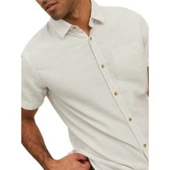Chemise Avec Manches Courtes Et Col Français Jack & Jones Coton Beige à Pois -Passons à la mode masculine ! 113977 146767vt chemise avec manches courtes et col francais jack et jones coton beige a pois 06 600x600