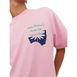 T-shirt Avec Manches Courtes Et Col Rond Jack & Jones Coton Rose -Passons à la mode masculine ! 113987 146757vt t shirt avec manches courtes et col rond jack et jones coton rose 04 600x600