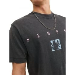 T-shirt Avec Manches Courtes Et Col Rond Jack & Jones Coton Noir -Passons à la mode masculine ! 113988 146756vt t shirt avec manches courtes et col rond jack et jones coton noir 06 600x600