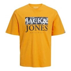 T-shirt Avec Manches Courtes Et Col Rond Jack & Jones Coton Jaune