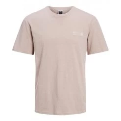 T-shirt Avec Manches Courtes Et Col Rond Jack & Jones Coton Beige