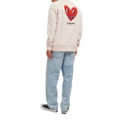 Sweat Avec Manches Longues Et Col Rond Jack & Jones Beige -Passons à la mode masculine ! 114023 146721vt sweat avec manches longues et col rond jack et jones beige 06 600x600