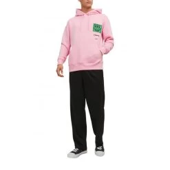 Sweat Avec Manches Longues Et Col à Capuche Jack & Jones Coton Rose -Passons à la mode masculine ! 114025 146719vt sweat avec manches longues et col a capuche jack et jones coton rose 04 600x600