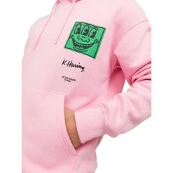 Sweat Avec Manches Longues Et Col à Capuche Jack & Jones Coton Rose -Passons à la mode masculine ! 114025 146719vt sweat avec manches longues et col a capuche jack et jones coton rose 05 600x600