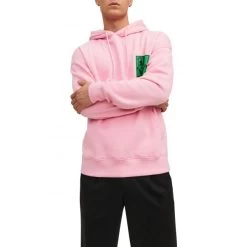 Sweat Avec Manches Longues Et Col à Capuche Jack & Jones Coton Rose -Passons à la mode masculine ! 114025 146719vt sweat avec manches longues et col a capuche jack et jones coton rose 08 600x600