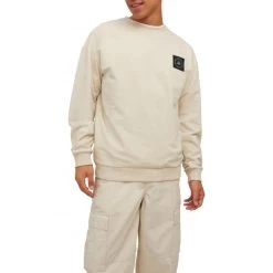 Sweat Avec Manches Longues Et Col Rond Jack & Jones Blanc -Passons à la mode masculine ! 114029 146715vt sweat avec manches longues et col rond jack et jones blanc 03 600x600