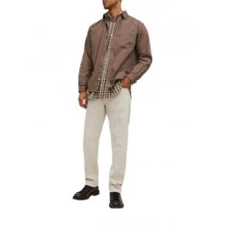 Jean Jack & Jones Chris Coton Mélangé Beige -Passons à la mode masculine ! 114084 146660vt jean jack et jones chris coton melange beige 08 600x600