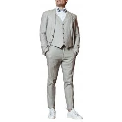 Blazer Avec Manches Longues Et Col Cubain Hafnium Beige