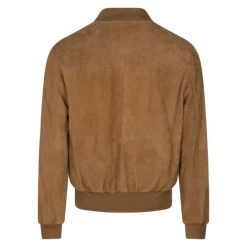 Bomber Avec Manches Longues Et Col Bomber Serge Pariente Cuir De Chèvre Marron Clair -Passons à la mode masculine ! 114297 147829vt bomber avec manches longues et col bomber serge pariente cuir de chevre marron clair 02 600x600