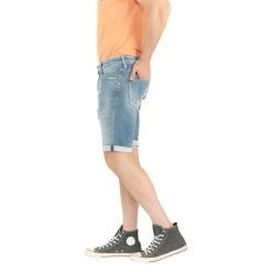 Short Le Temps Des Cerises Coton Mélangé Bleu -Passons à la mode masculine ! 114658 148098vt short le temps des cerises coton melange bleu 05 600x600