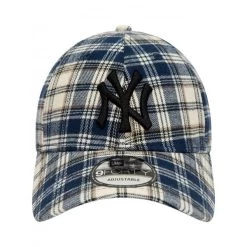 Casquette New Era 9Forty® En Coton Bleu Marine à Carreaux