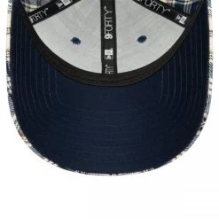 Casquette New Era 9Forty® En Coton Bleu Marine à Carreaux -Passons à la mode masculine ! 115056 148915vt casquette new era 9forty en coton bleu marine a carreaux 04 600x600